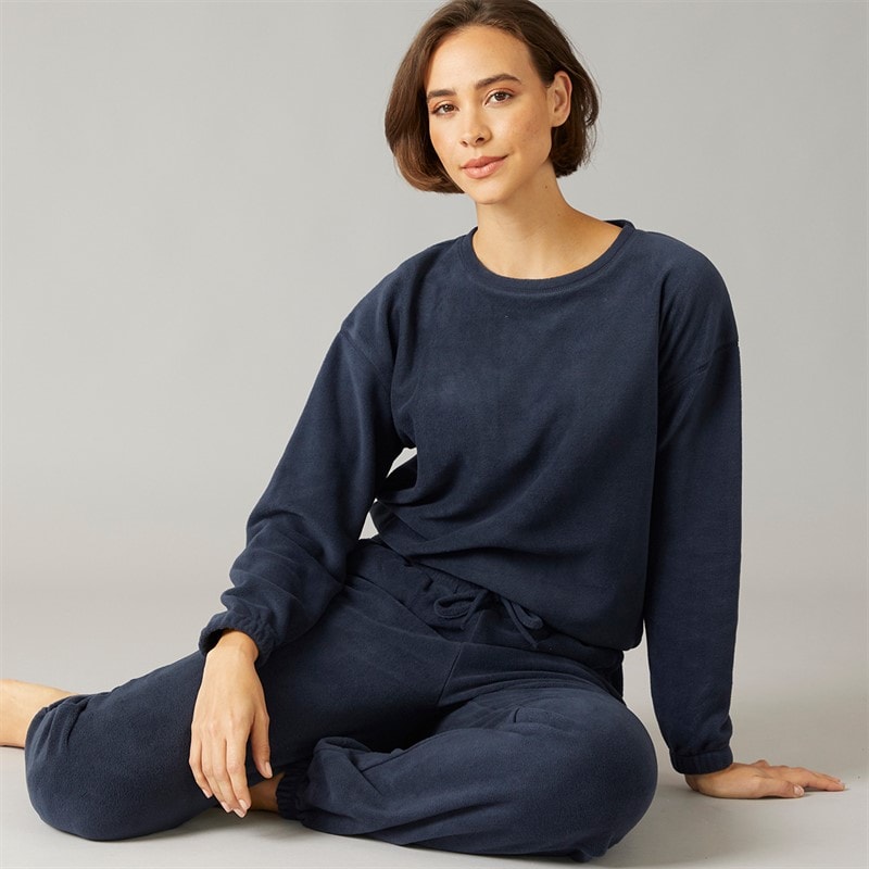 Onfire Womens Microfleece Lounge Set Navy - Image 1
