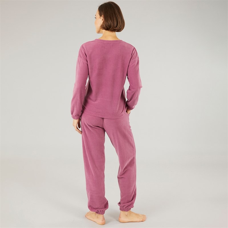Onfire Womens Microfleece Lounge Set Plum - Image 2