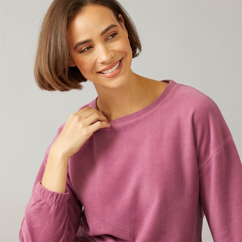 Onfire Womens Microfleece Lounge Set Plum - Image 3