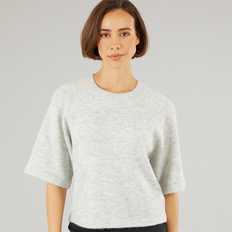 Onfire Womens Short Sleeved Raglan Jumper Charcoal Marl