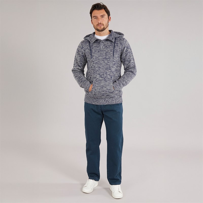 Onfire Mens Straight Fit 100% Cotton Chino Trousers Dark Blue - Image 3