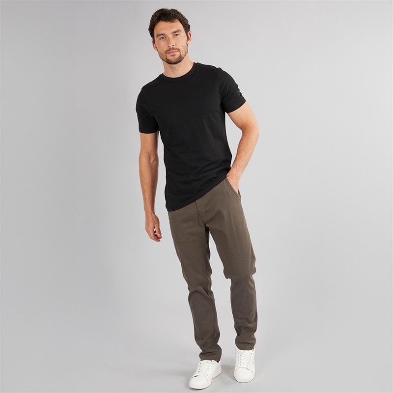 Onfire Mens Slim Fit Chino Trousers Charcoal - Image 3