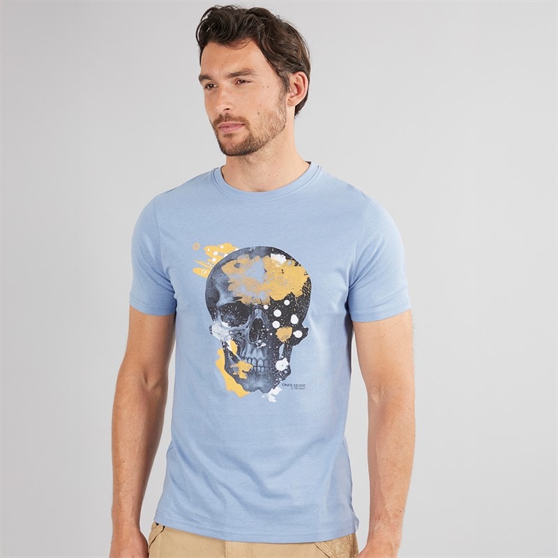 Onfire Mens Skull T-Shirt Tempest - Image 1