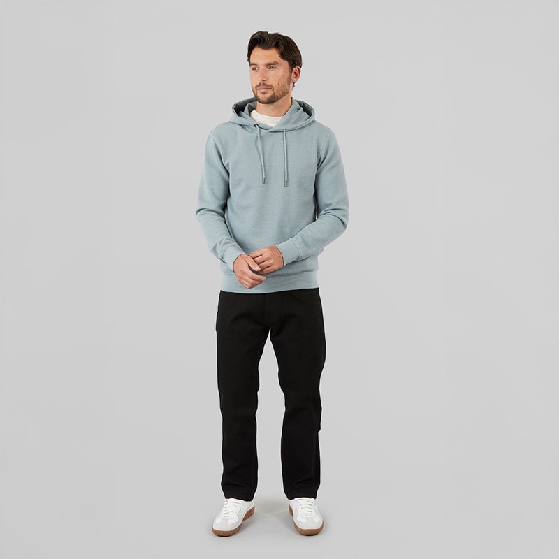 Onfire Mens Textured Hoodie Slate Grey - Image 4