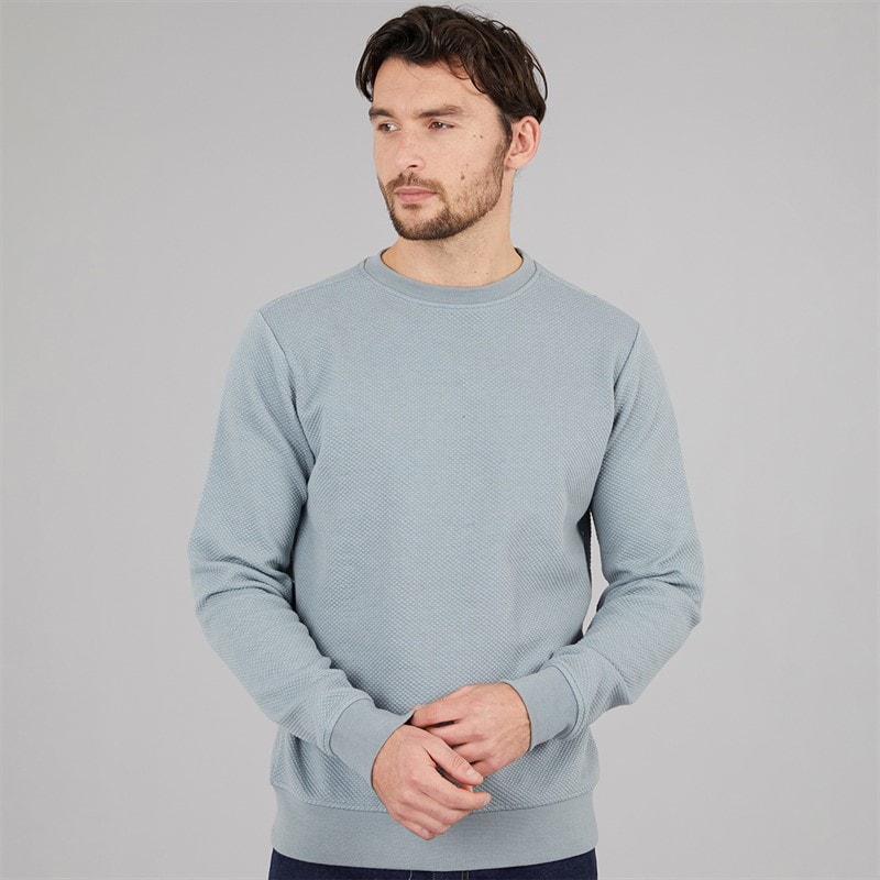 Onfire Mens Textured Sweatshirt Slate Grey - Image 1
