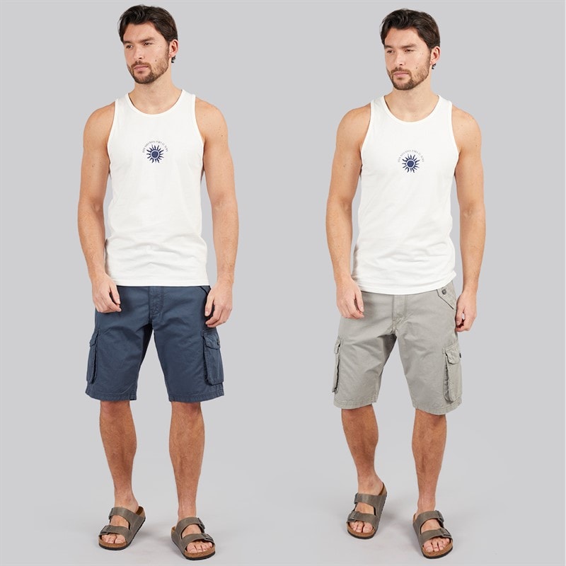 Onfire Mens Two Pack Cargo Shorts Navy/Lt Grey Navy/Light Grey - Image 4