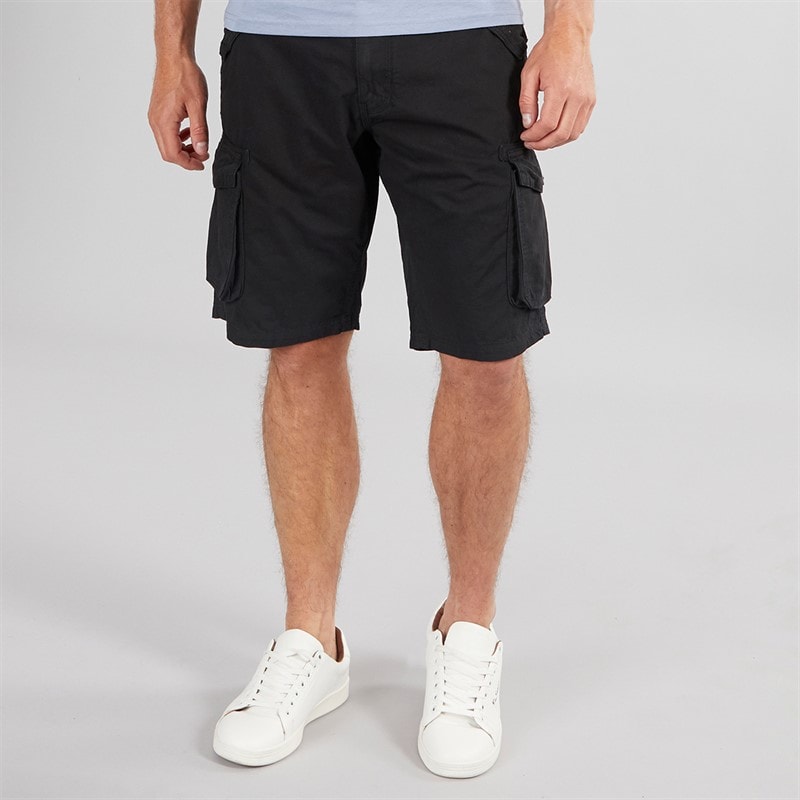 Onfire Mens Cargo Shorts Black - Image 1