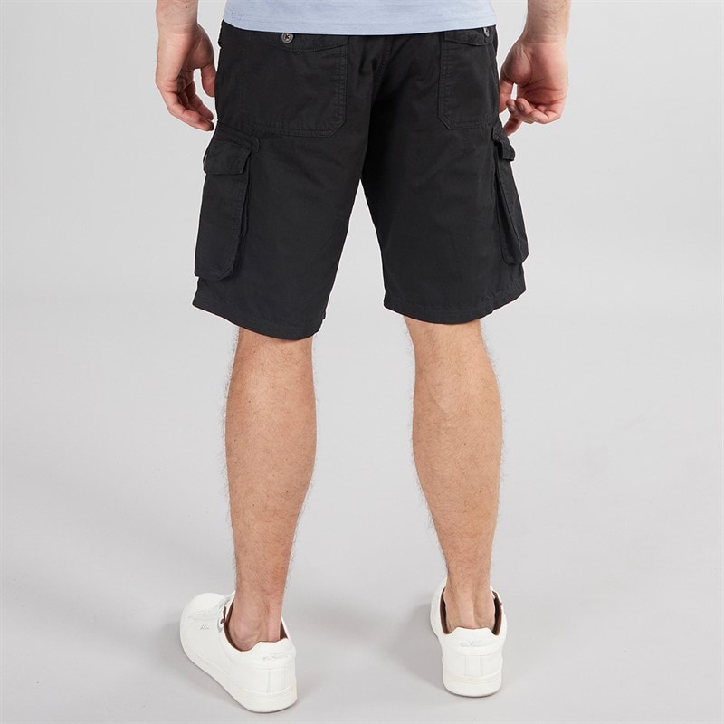 Onfire Mens Cargo Shorts Black - Image 2