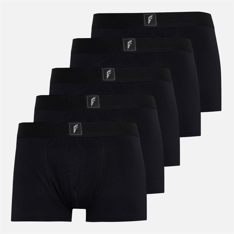 Onfire Mens Five Pack Boxers Black - Image 1