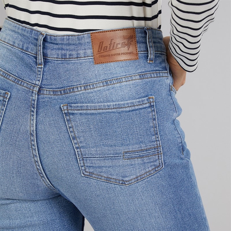 Onfire Womens Stretch Bootcut Jeans Light Wash Lt Wash - Image 3