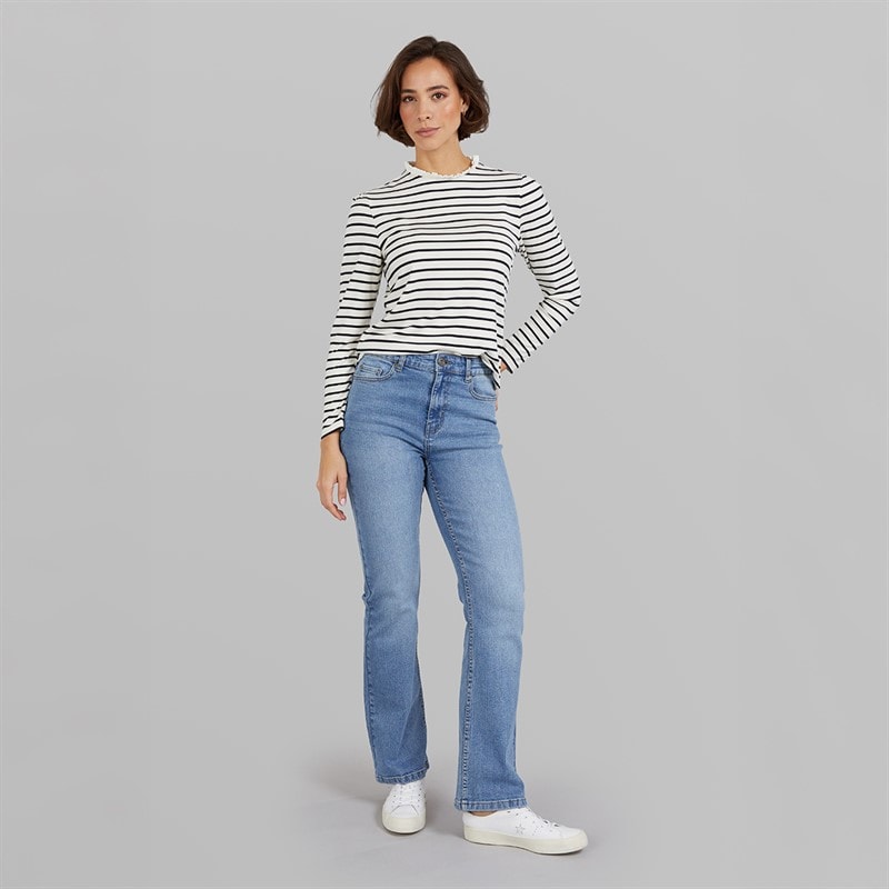 Onfire Womens Stretch Bootcut Jeans Light Wash Lt Wash - Image 4