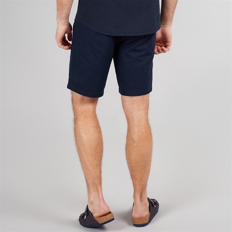 Onfire Mens Linen Shorts Navy - Image 2