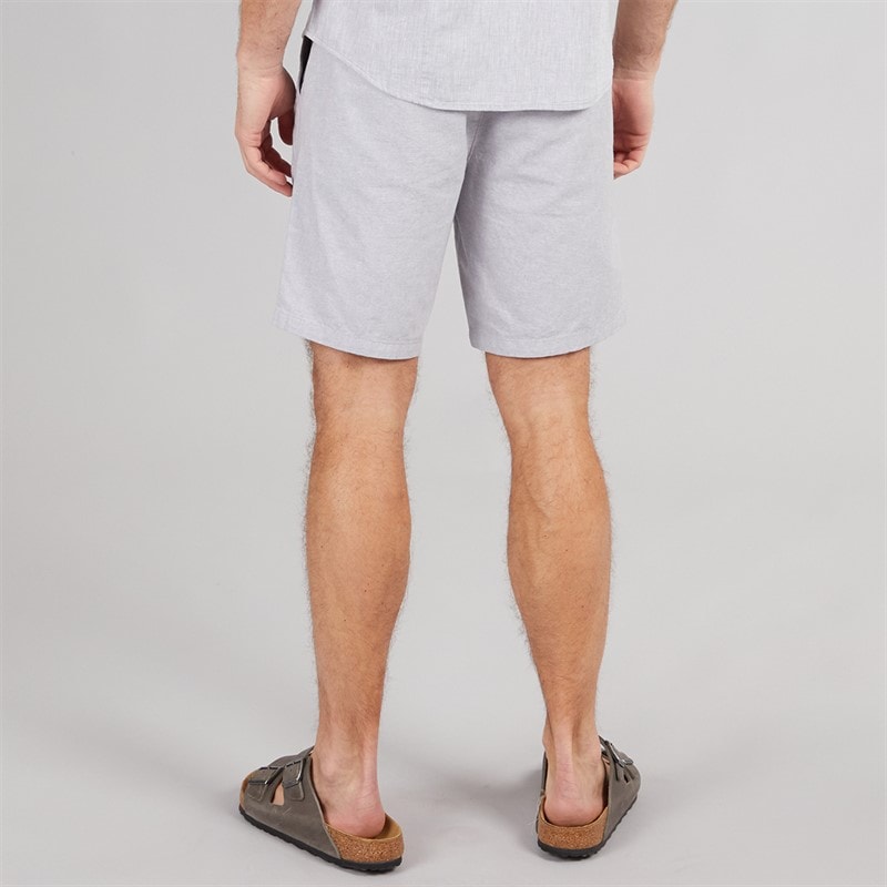 Onfire Mens Linen Shorts Light Grey - Image 2