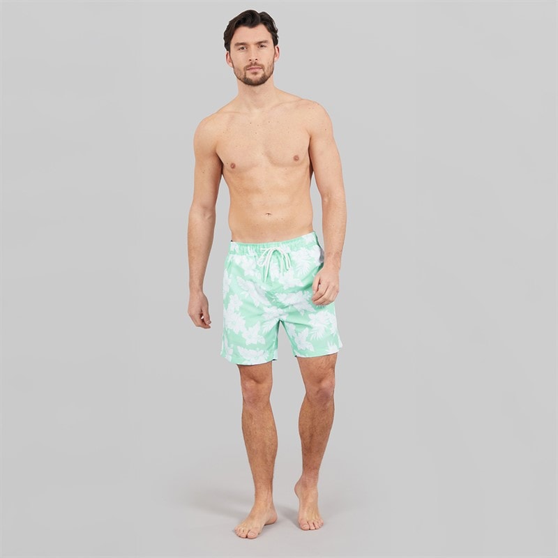 Onfire Mens Men Tropical Swim Shorts Pastel/Mint - Image 3