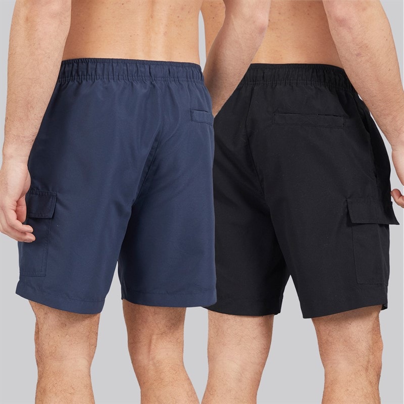 Onfire Mens Two Pack Cargo Swim Shorts Navy/Black - Image 2