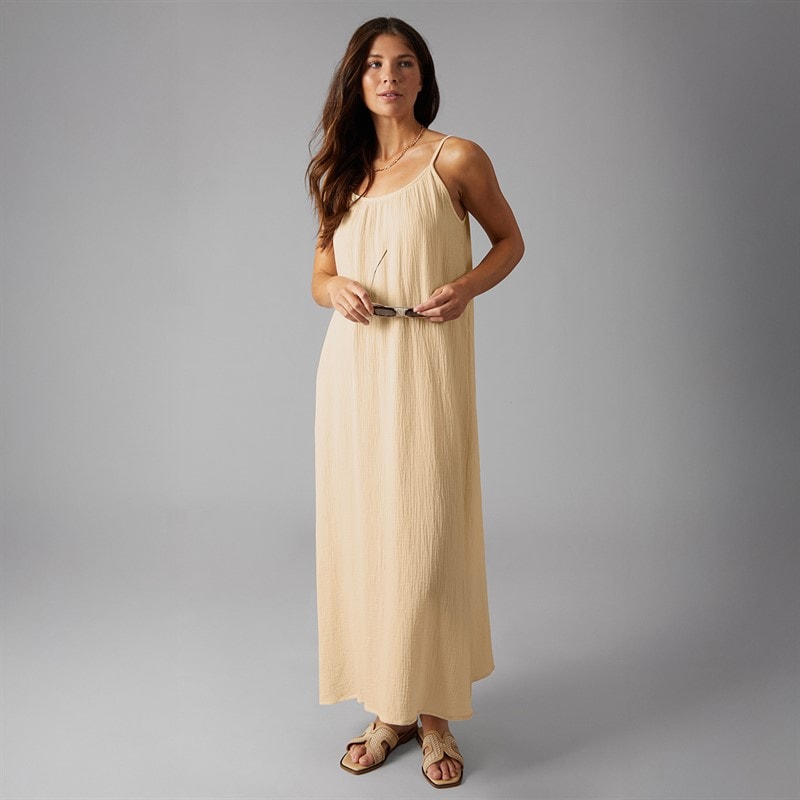 Onfire Womens Textured Dress Cream - Image 4