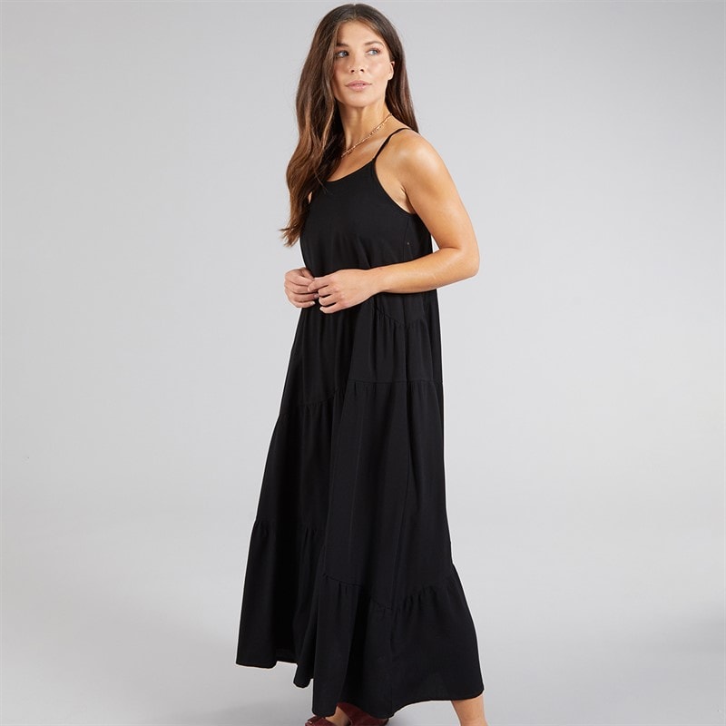 Onfire Womens Maxi Tiered Dress Black - Image 4
