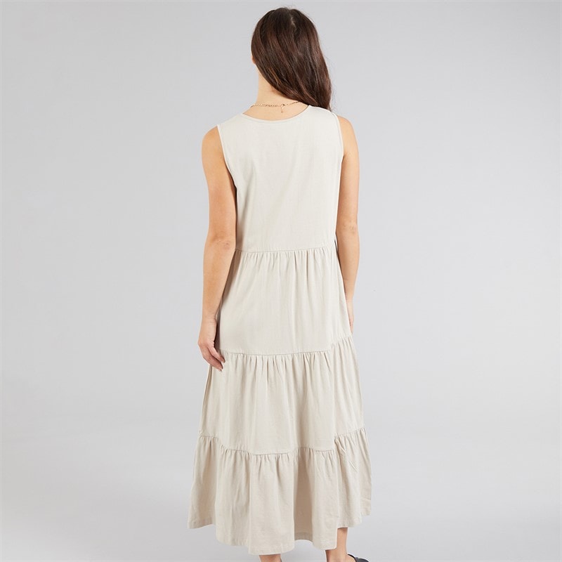 Onfire Womens Midi Jersey Tiered Dress Mushroom - Image 2