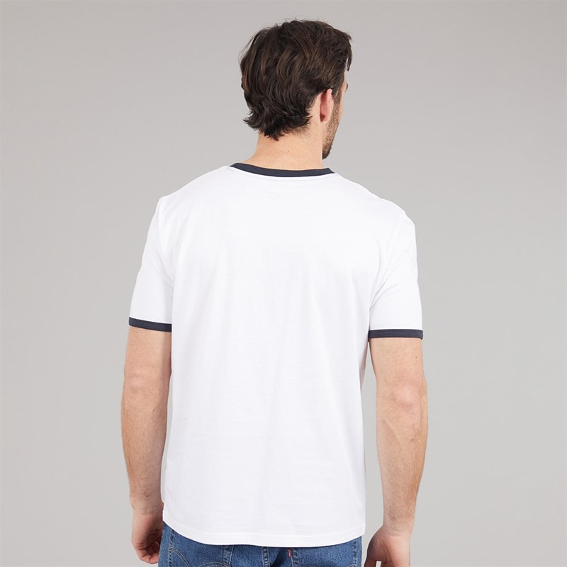 Onfire Mens Ringer T-Shirt Ecru - Image 2