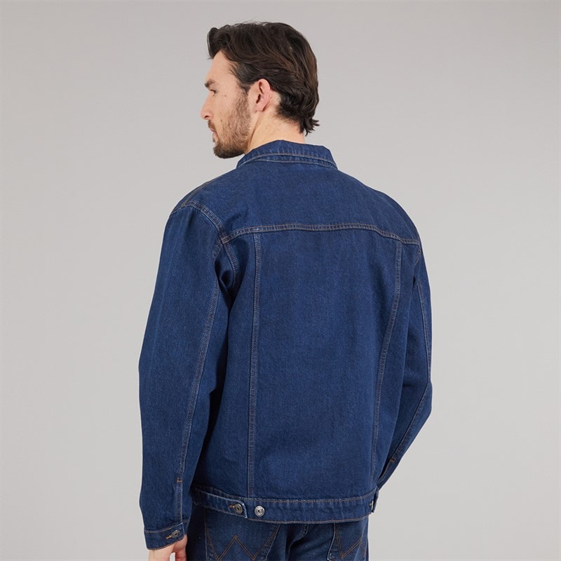 Onfire Mens Denim Jacket Dark Blue - Image 2