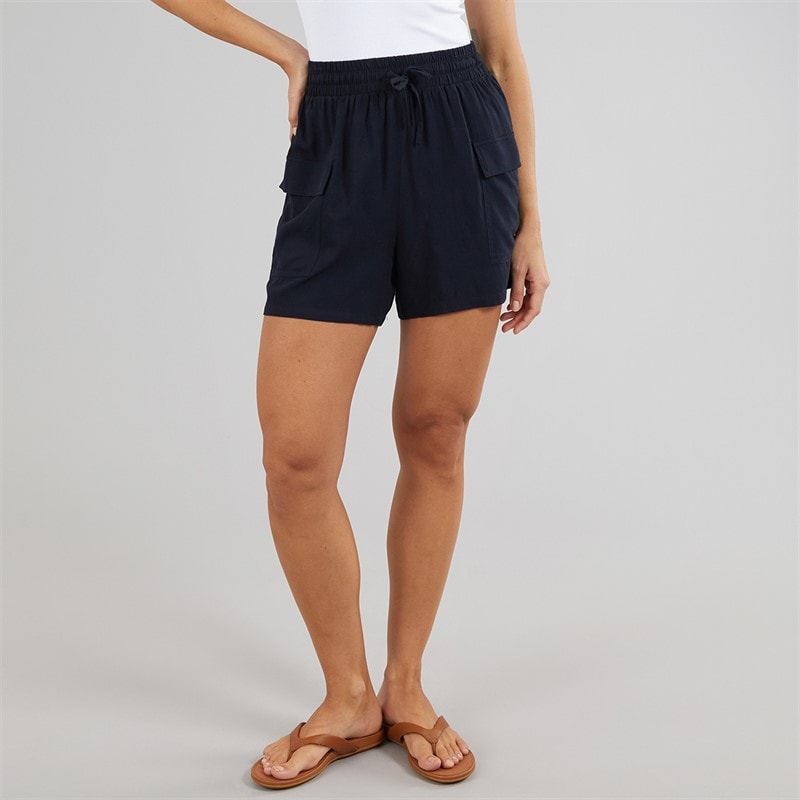 Onfire Womens Viscose Cargo Shorts Navy