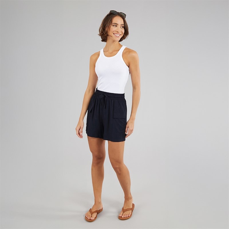 Onfire Womens Viscose Cargo Shorts Navy - Image 3