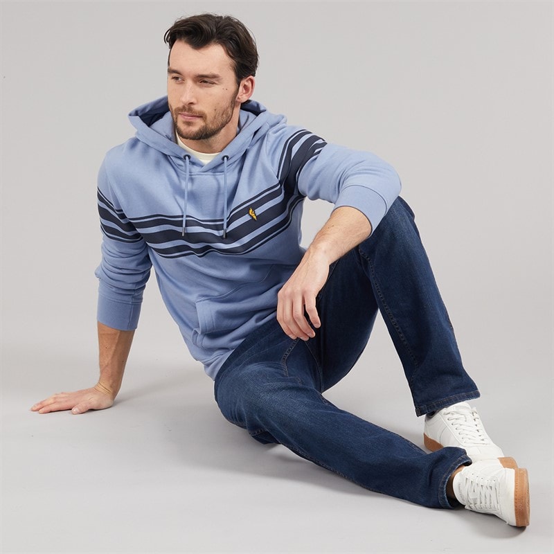 Onfire Mens Striped Hoodie Kentucky Blue - Image 4
