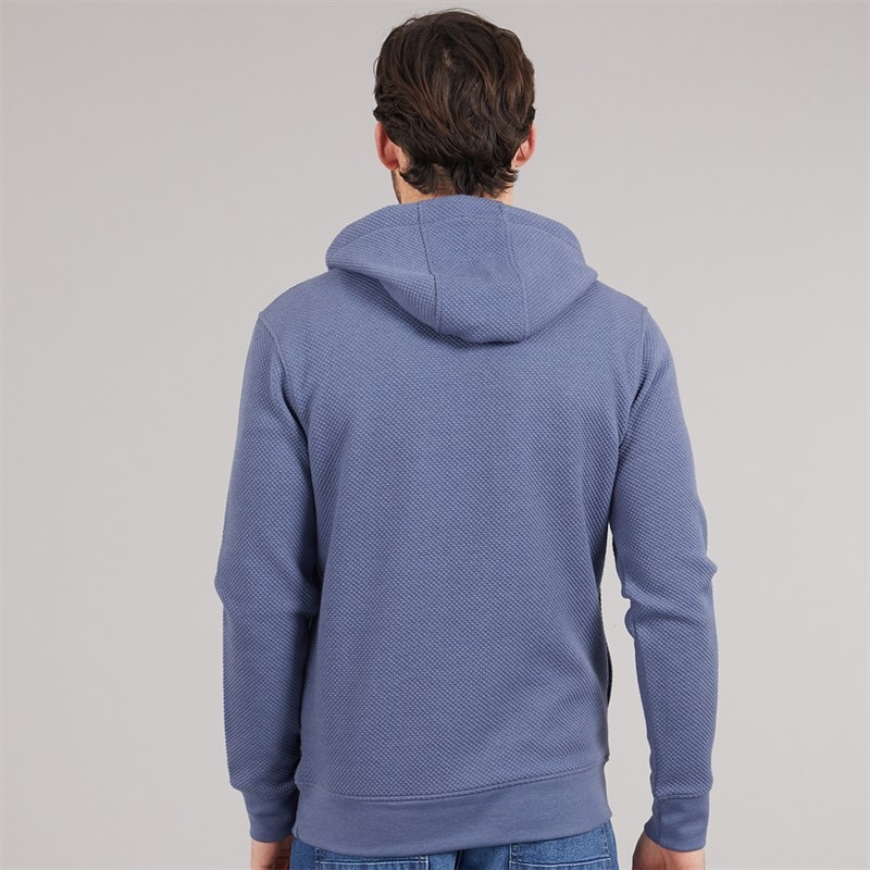 Onfire Mens Waffle Hoodie Vintage Indigo - Image 2