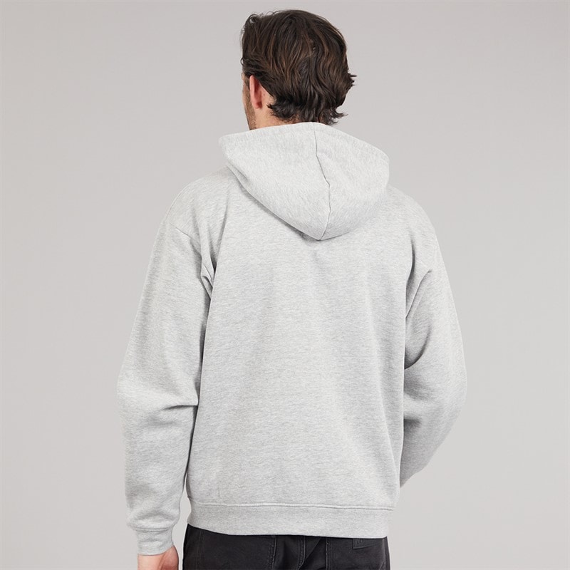 Onfire Mens Zip Through Hoodie Light Grey Marl - Image 2