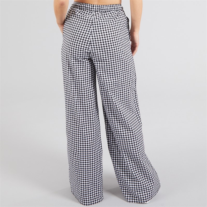 Onfire Womens Gingham Trousers Black White - Image 3