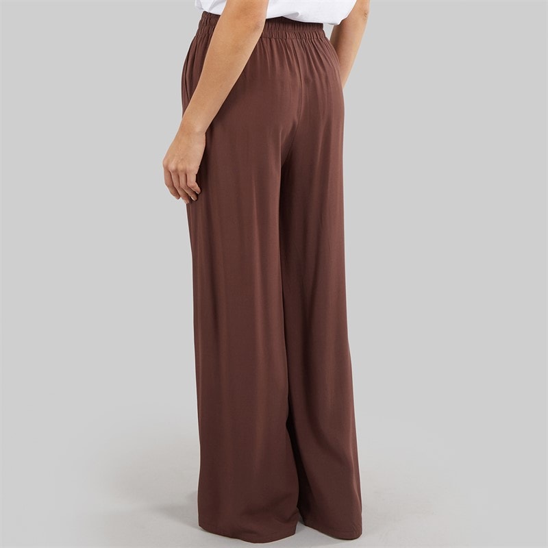 Onfire Womens Wide Leg Trousers Chocolate - Image 2