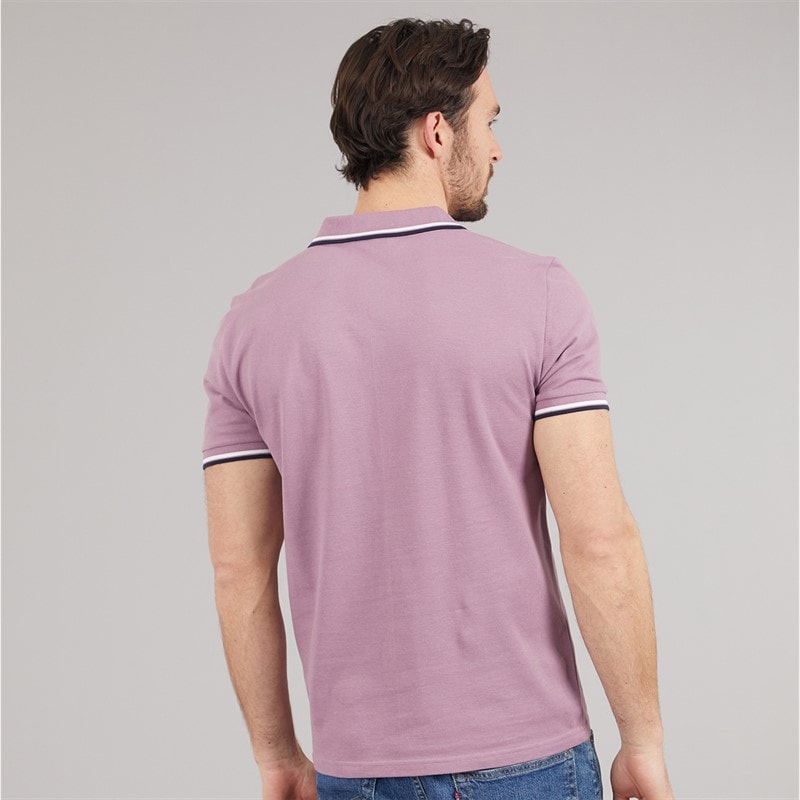 Onfire Mens Tipped Polo Shirt Grapeade - Image 2