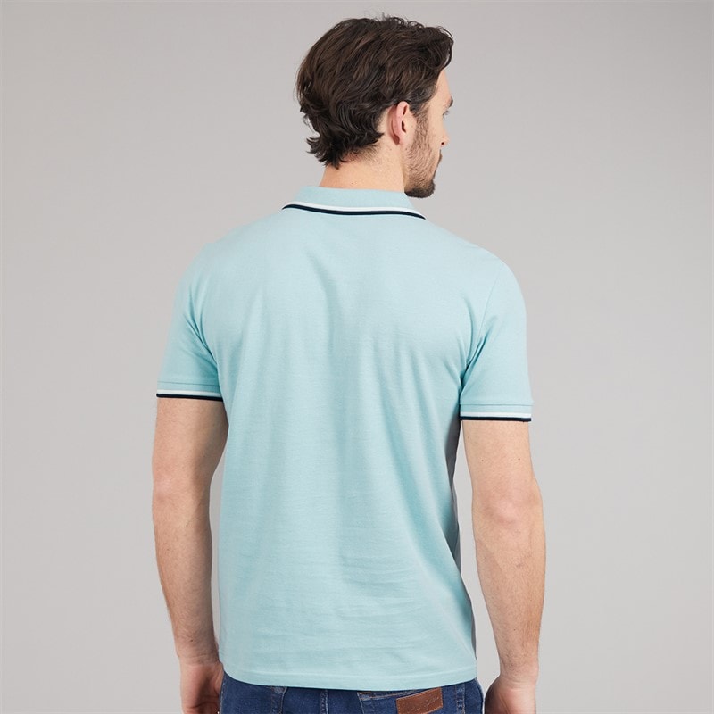 Onfire Mens Tipped Polo Shirt Forget Me Not - Image 2