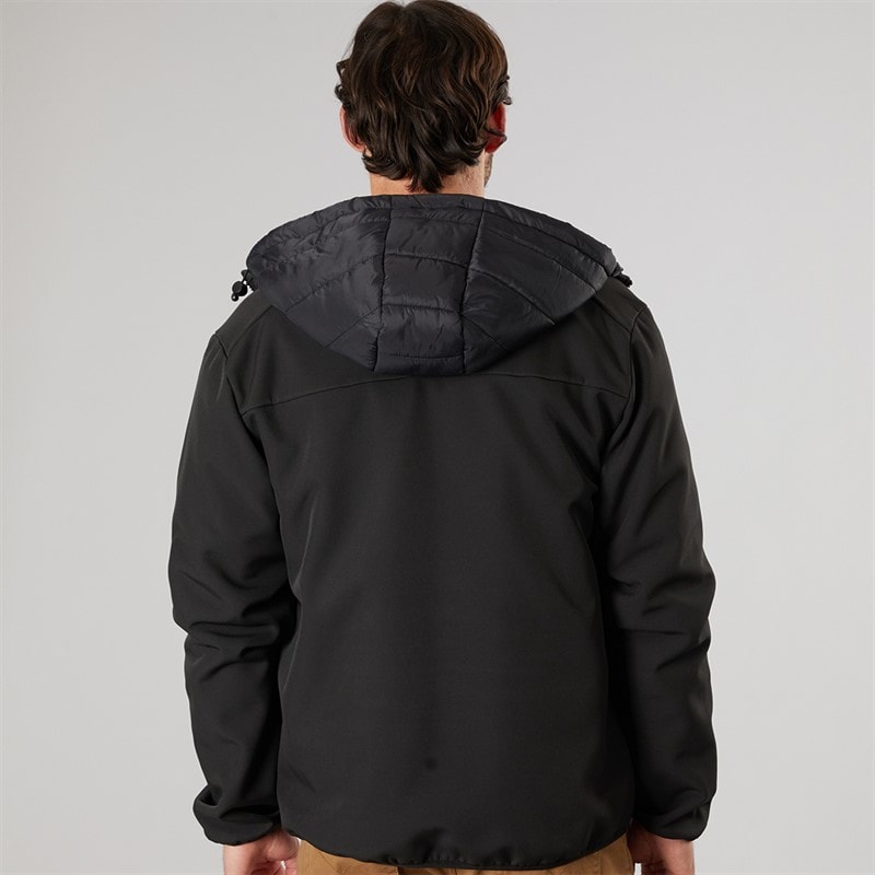 Onfire Mens Hooded Jacket Black - Image 2