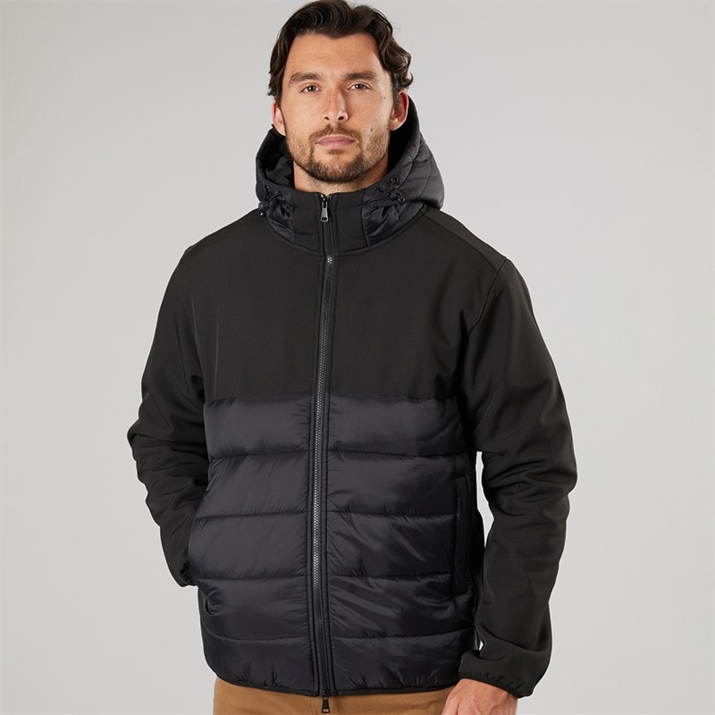 Onfire Mens Hooded Jacket Black - Image 3