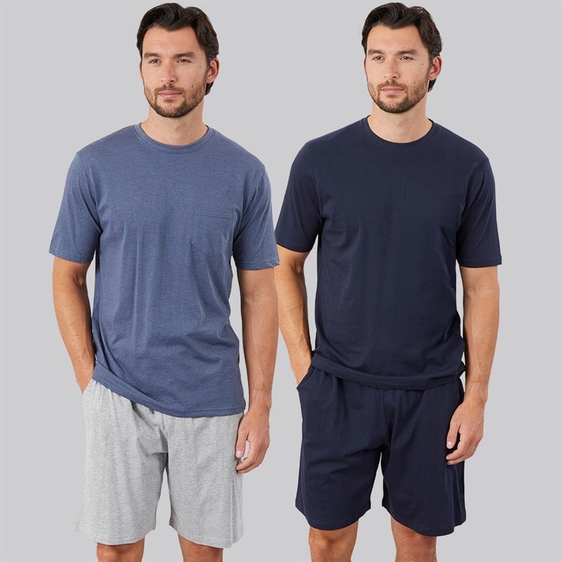 Onfire Mens Two Pack Lounge T-Shirt And Shorts Set Multi