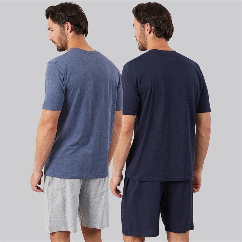 Onfire Mens Two Pack Lounge T-Shirt And Shorts Set Multi - Image 2