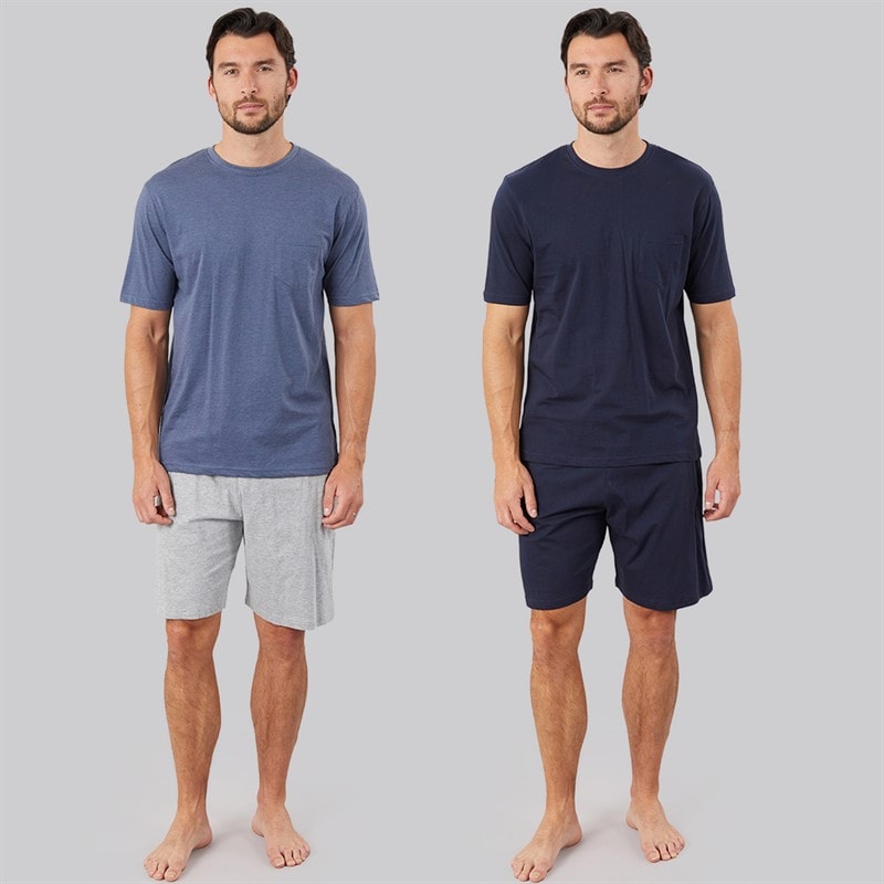 Onfire Mens Two Pack Lounge T-Shirt And Shorts Set Multi - Image 3