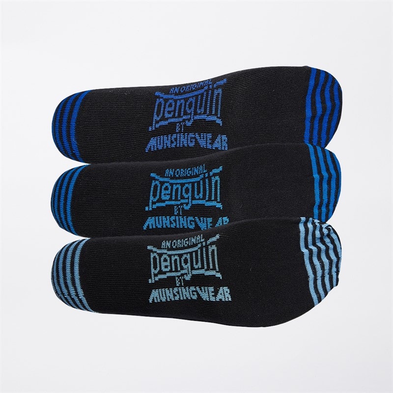 Original Penguin Mens Three Pack Socks Black - Image 2