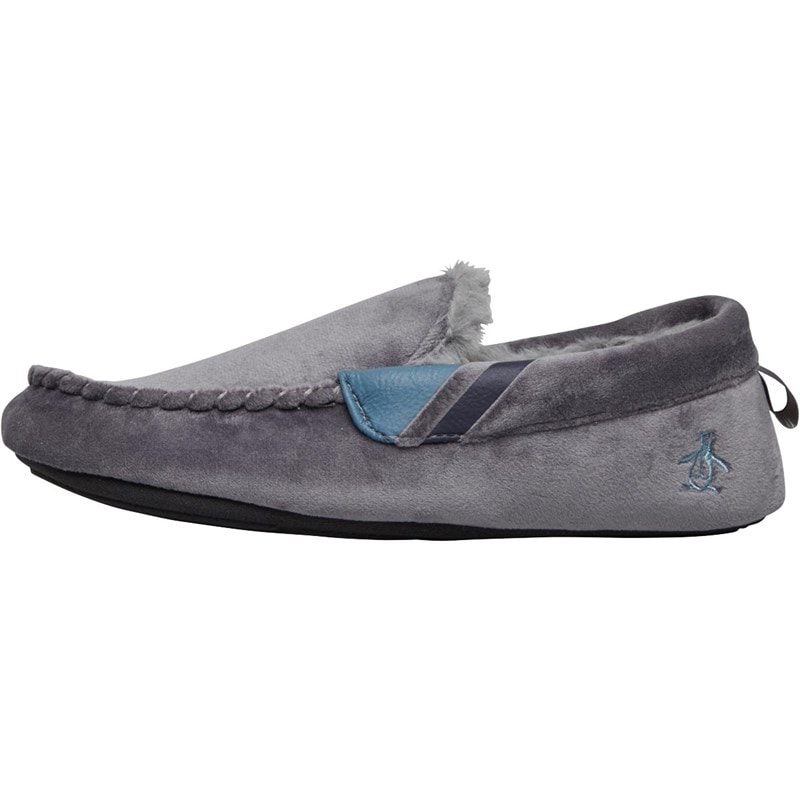 Original Penguin Mens Bedhead Slippers Charcoal - Image 2