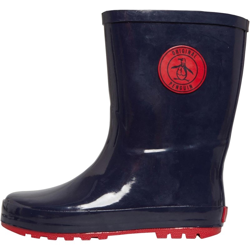 Original Penguin Junior Wharf Wellington Boots Navy - Image 2