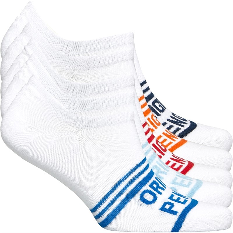 Original Penguin Mens Five Pack Trainer Sock White - Image 2