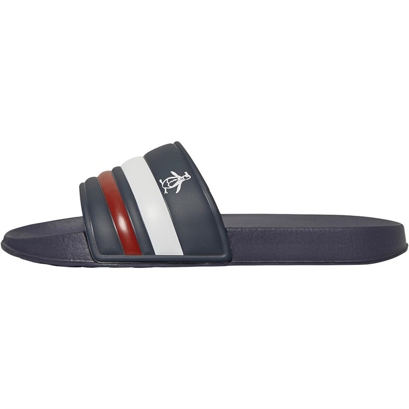 Original Penguin Mens Pier Retro Slides Navy Stripe - Image 2
