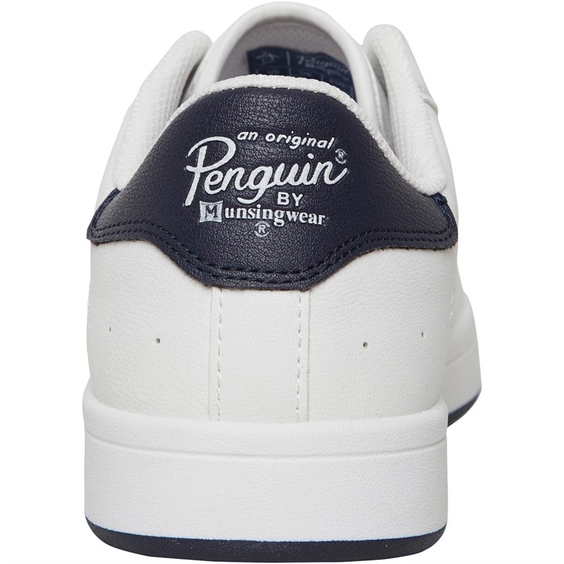 Original Penguin Mens Steadman Trainers White/Navy - Image 3