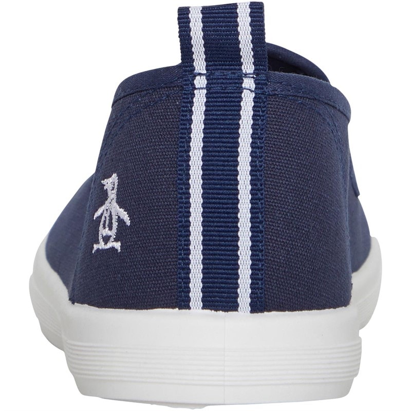 Original Penguin Mens Sabre Slip On Canvas Pumps Navy - Image 3