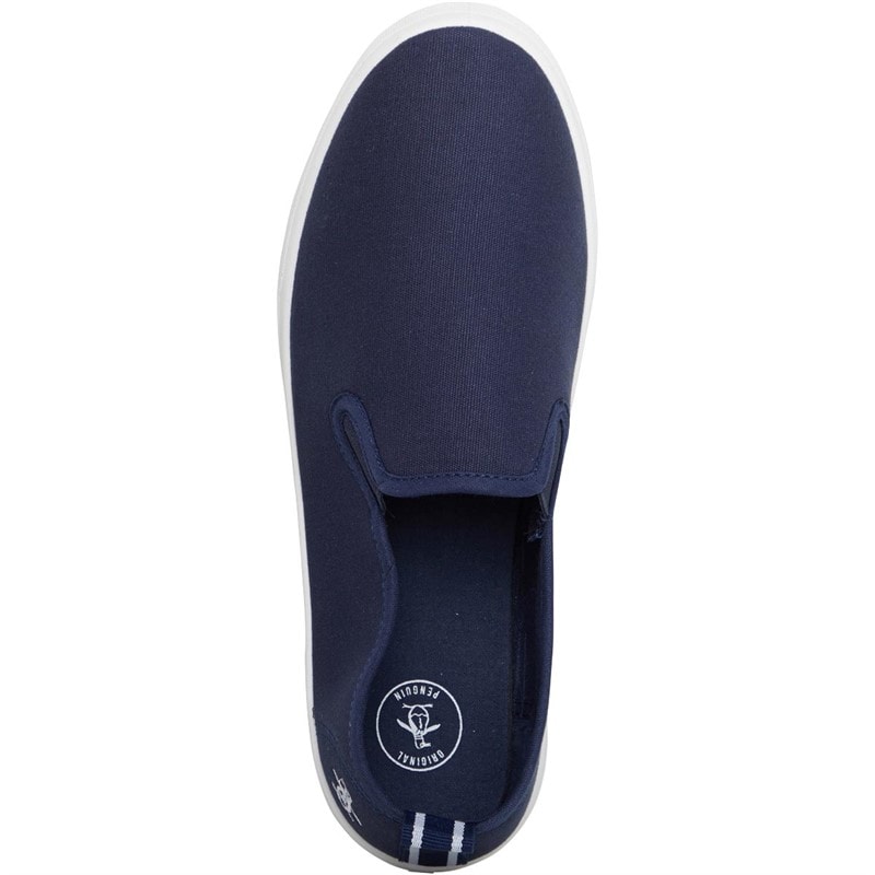 Original Penguin Mens Sabre Slip On Canvas Pumps Navy - Image 4