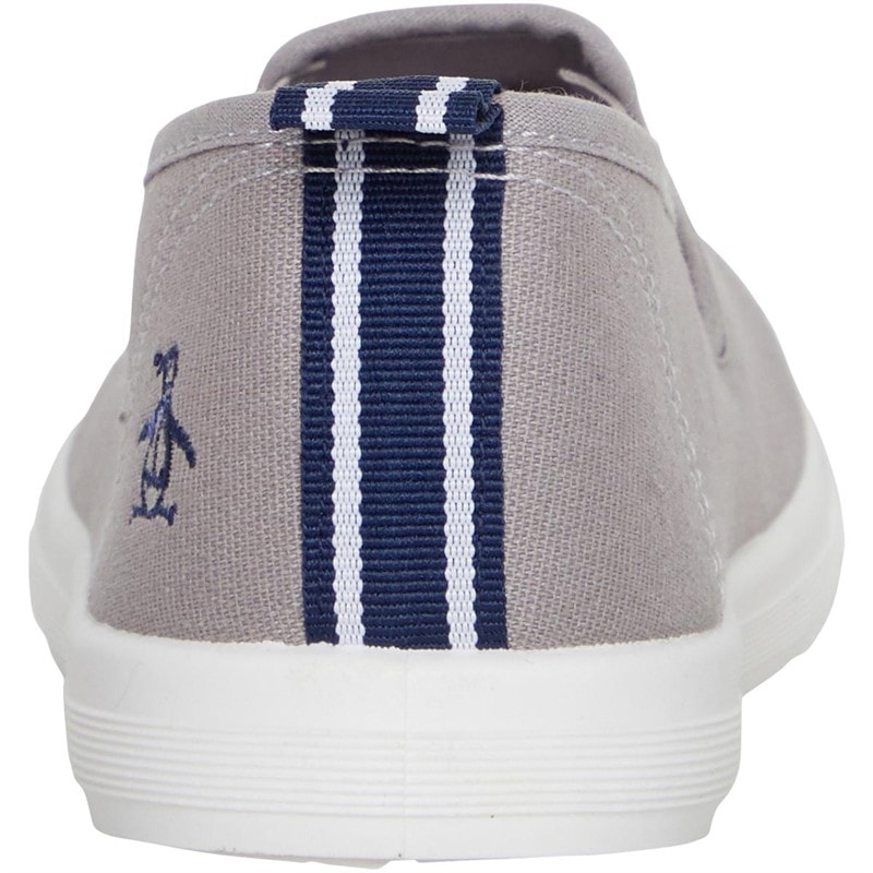 Original Penguin Mens Sabre Slip On Canvas Pumps Grey - Image 3