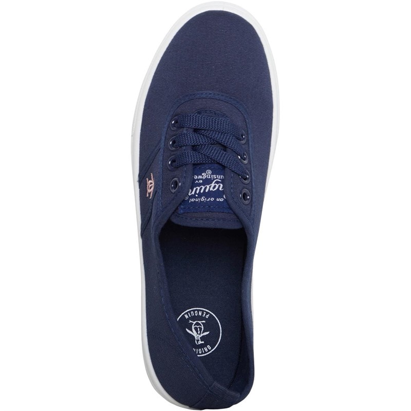 Original Penguin Womens Susie Canvas Pumps Navy - Image 4