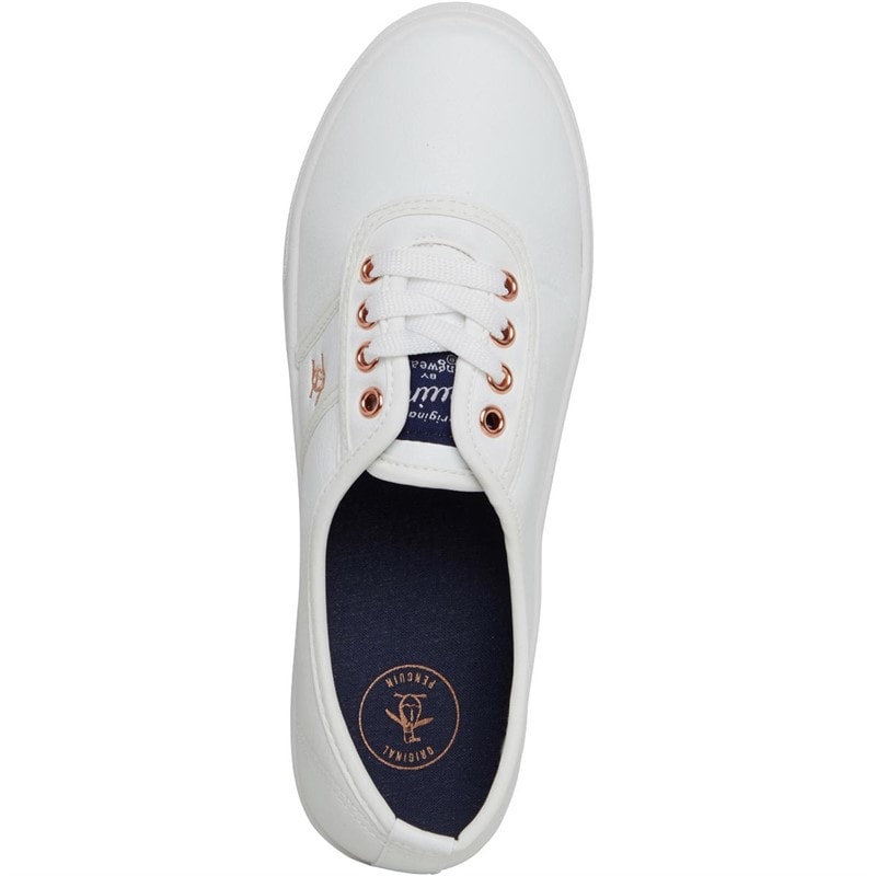 Original Penguin Womens Susie PU Pumps White/Rose Gold - Image 4
