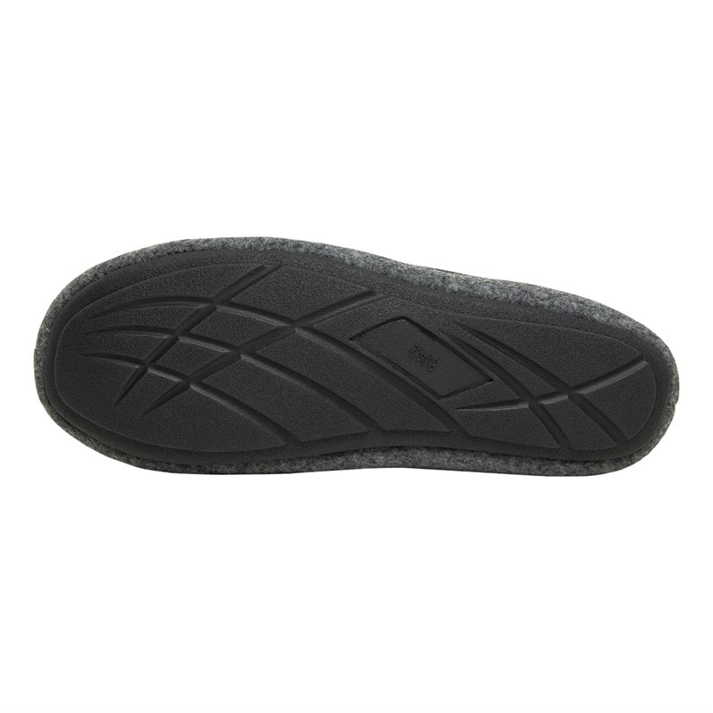Original Penguin Mens Bedtime Tartan Moccasin Slippers Charcoal Grey - Image 3